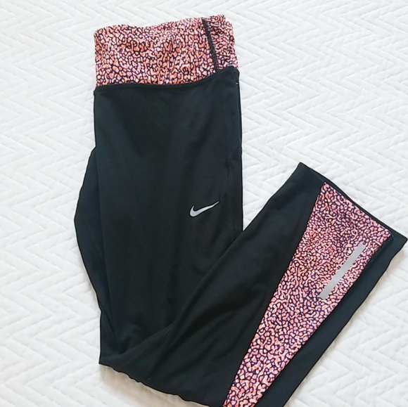 Nike Pants - Nike Running Leopard/Black Pants